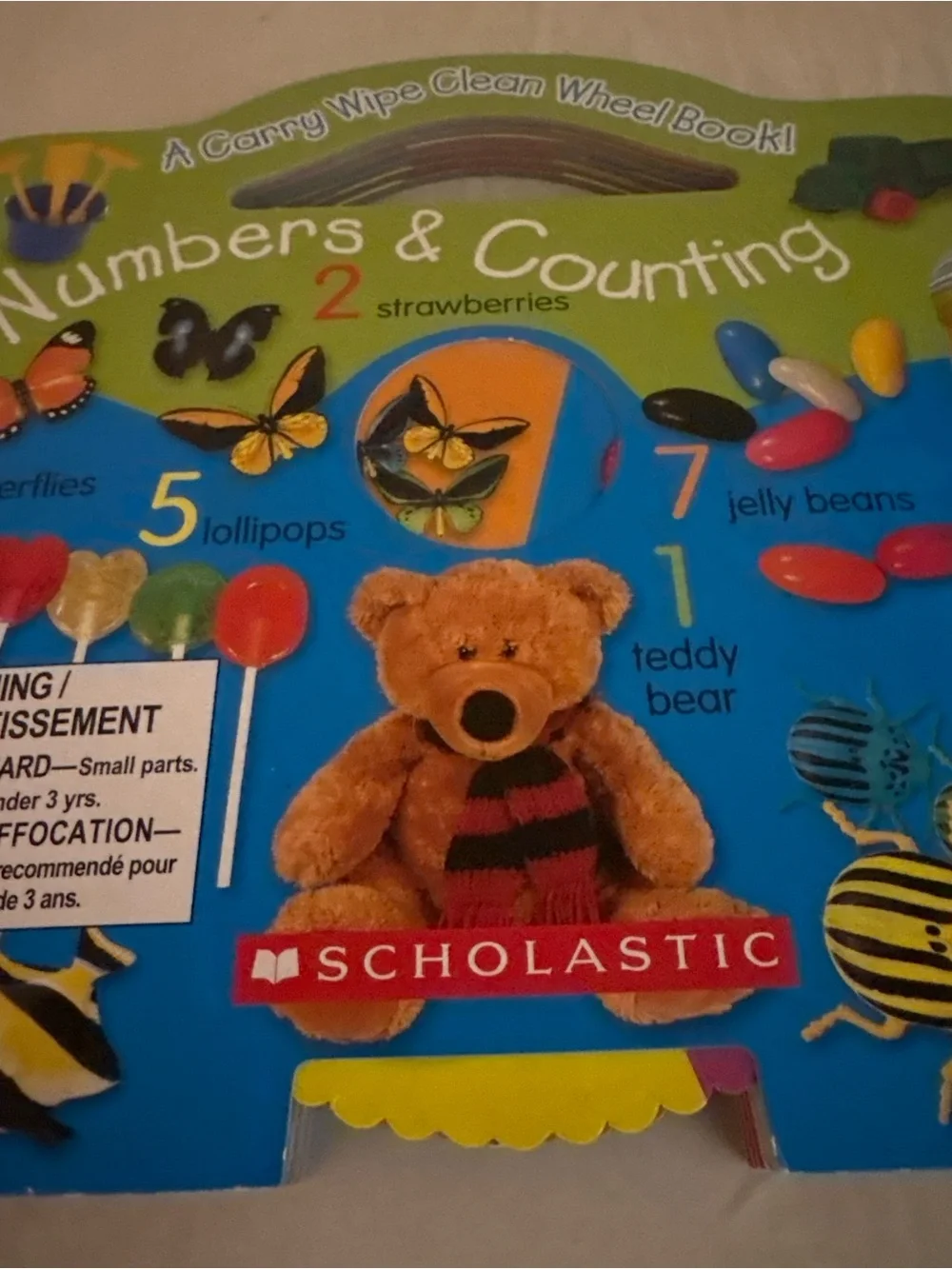 Scholastic Numbers & Counting Wheel Book - Green, Blue, Yellow, Red